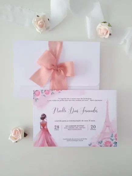 Convite 15 Anos Paris