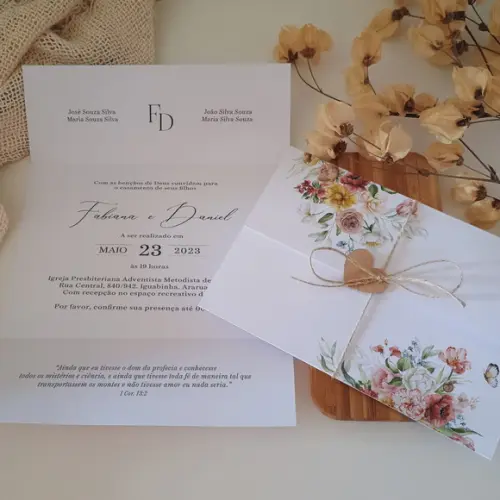 Convite de Casamento Boho