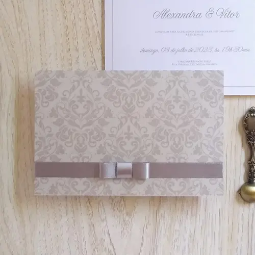 Convite de Casamento Clássico Tradicional