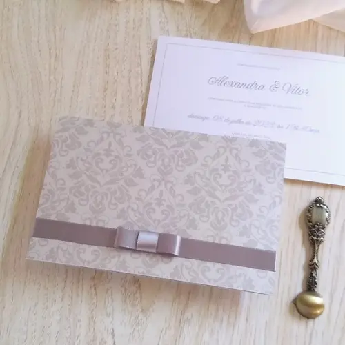 Convite de Casamento Clássico Tradicional