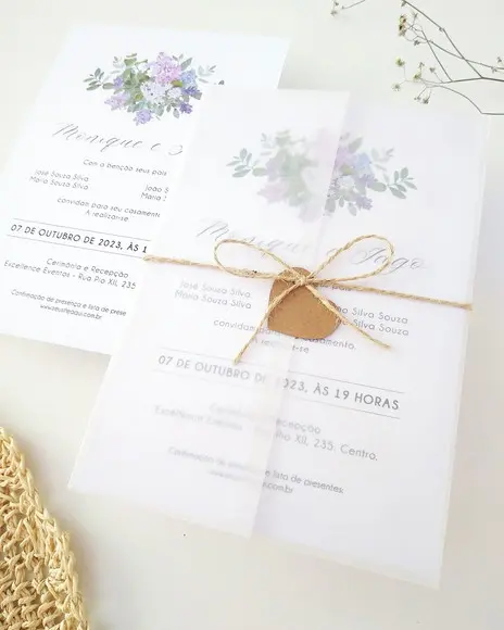 Convite de Casamento Floral