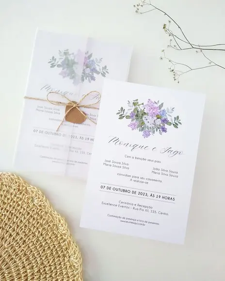 Convite de Casamento Floral