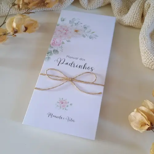 Manual de Padrinhos Casamento Floral Rosa | Coleção Pétala