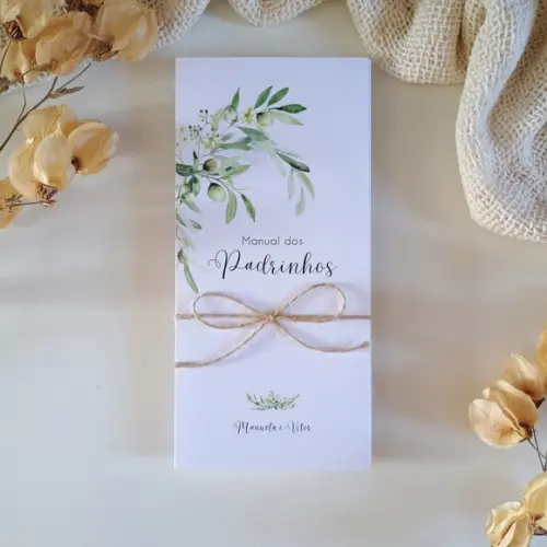 Manual de Padrinhos Folhas Verdes | Coleção Oliva