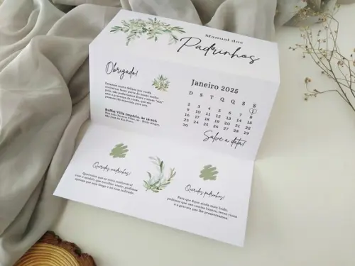 Manual de Padrinhos Folhas Verdes | Coleção Oliva