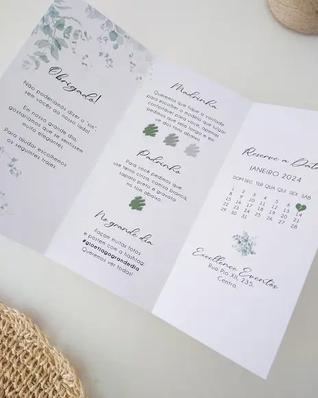 Manual Padrinhos Casamento Folhas Eucalipto | Coleção Bruma