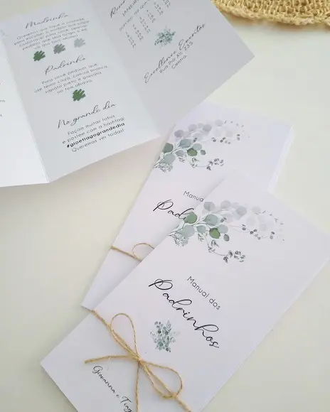Manual Padrinhos Casamento Folhas Eucalipto | Coleção Bruma