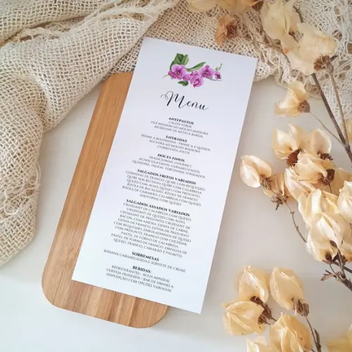 Menu para Casamento Fúcsia | Coleção Rubi