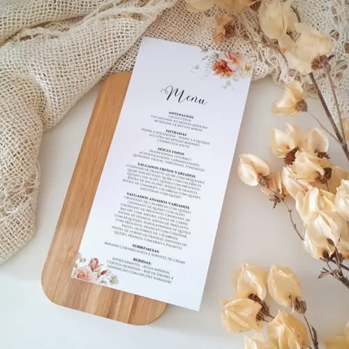 Menu para Casamento Terracota | Coleção Âmbar