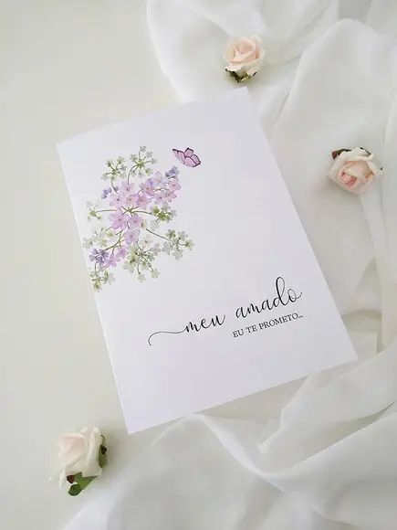 Par de Cadernos de Votos para Casamento