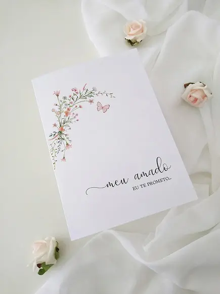 Par de Cadernos de Votos para Casamento