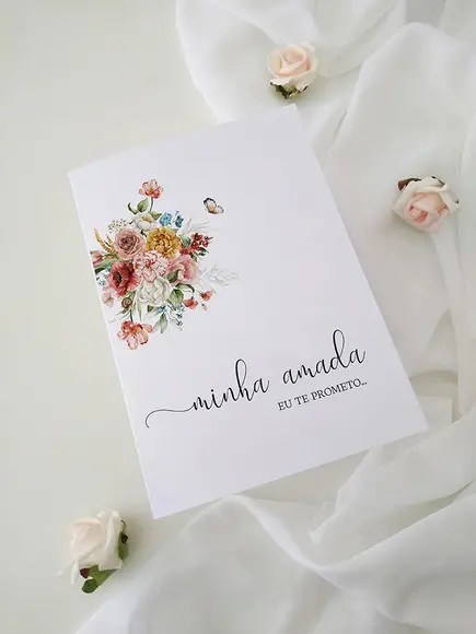 Par de Cadernos de Votos para Casamento