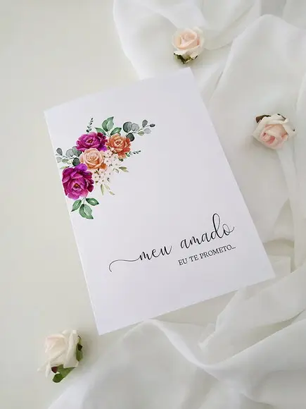 Par de Cadernos de Votos para Casamento