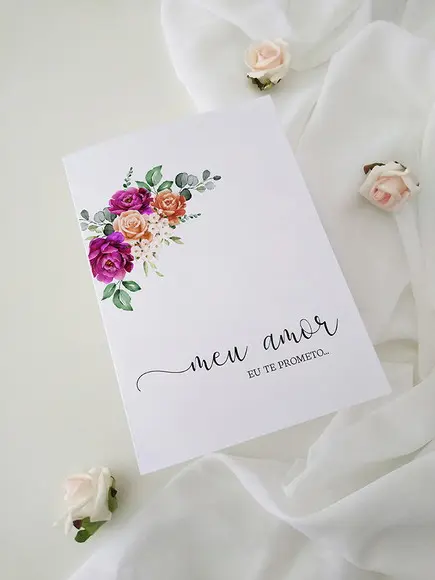 Par de Cadernos de Votos para Casamento