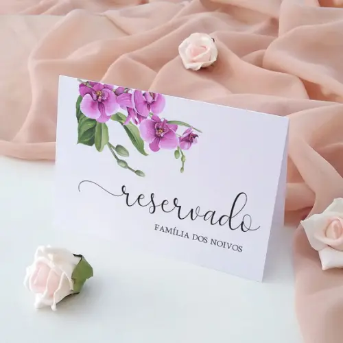 Placas Reservado Casamento Fúcsia | Coleção Rubi