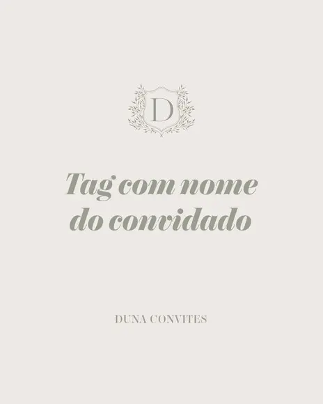 Tag com Nome do Convidado