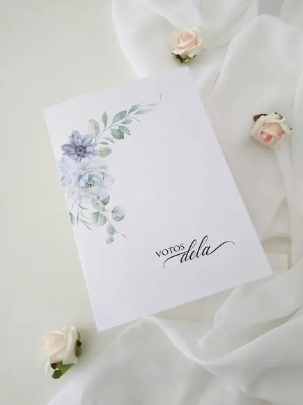 Votos de Casamento Noivos | Azul Serenity | Coleção Brisa