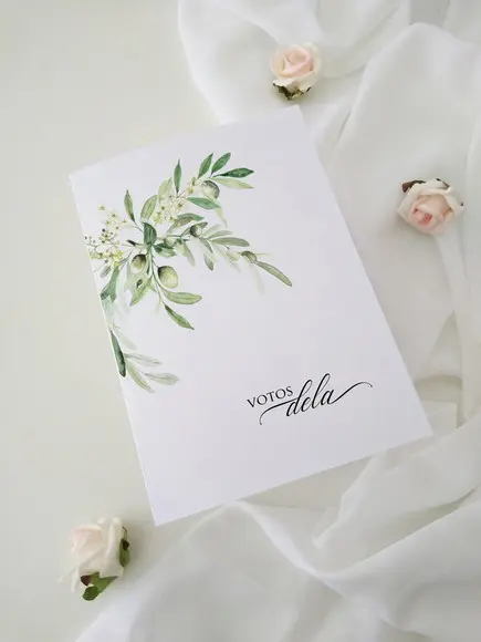 Votos de Casamento Noivos | Folhas Verdes | Coleção Oliva