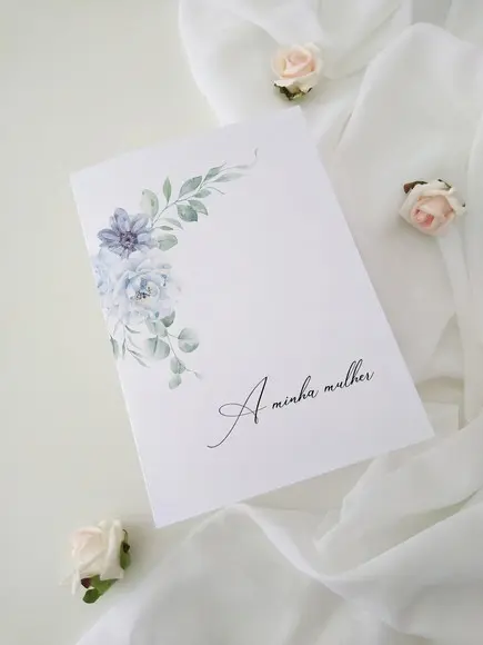 Votos de Casamento Noivos | Azul Serenity | Coleção Brisa
