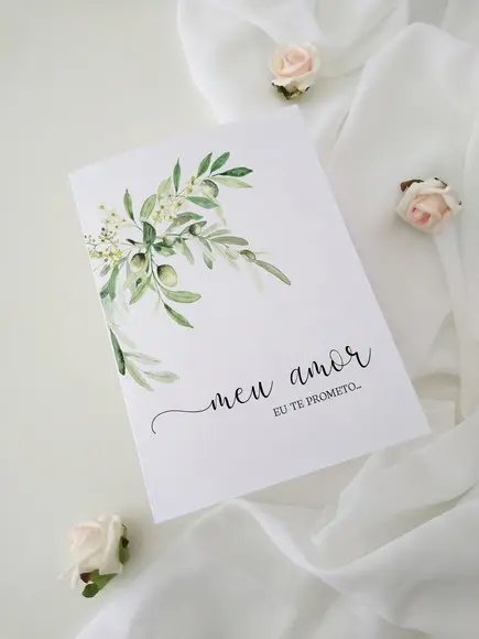 Votos de Casamento Noivos | Folhas Verdes | Coleção Oliva