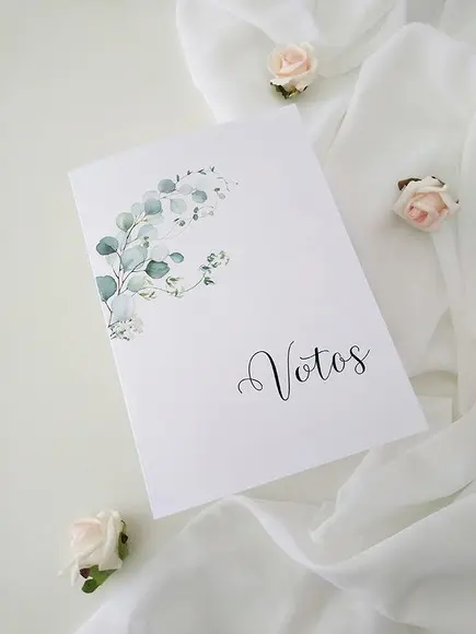 Votos para Casamento Folhas Eucalipto | Coleção Bruma