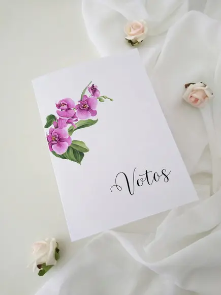 Votos de Casamento para Noivos | Fúcsia | Coleção Rubi