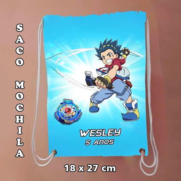 Mochila mochilinha sacochila sacolinha Beyblade 18x27cm