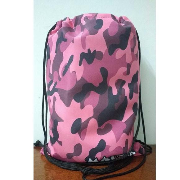 Mochila mochilinha sacochila sacolinha Camuflada (tecido Tactel) 