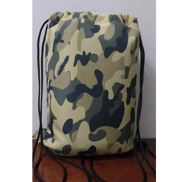 Mochila mochilinha sacochila sacolinha Camuflada (tecido Tactel) 