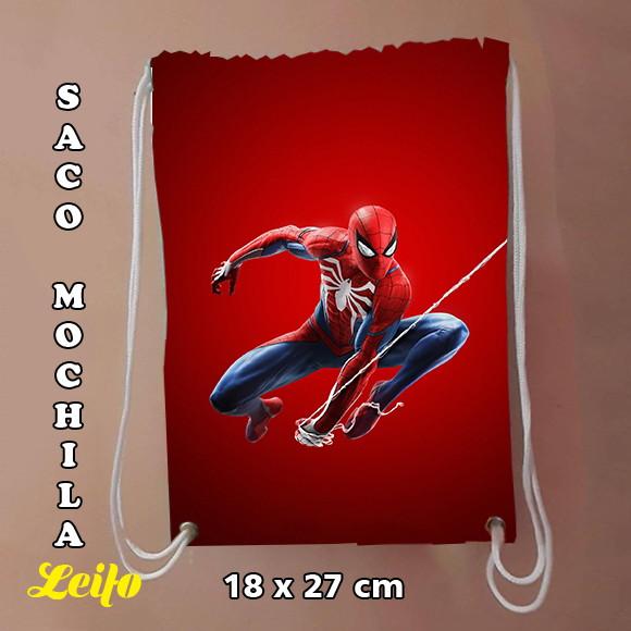 Mochilinha mochila sacochila sacolinha Homem Aranha 18x27cm