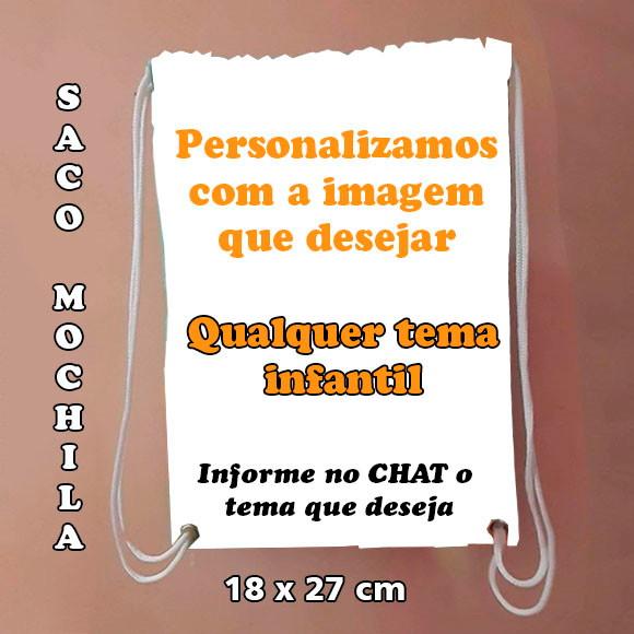 Mochila sacochila sacolinha mochilinha Personalizada 18x27cm