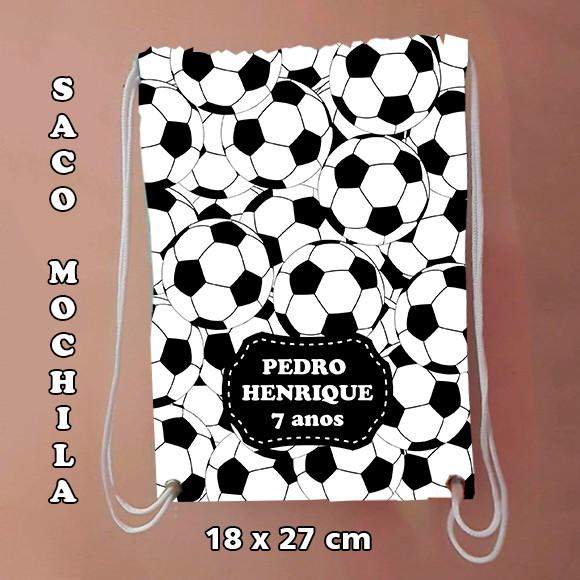 Mochila mochilinha sacochila sacolinha Futebol Bolas 18x27cm