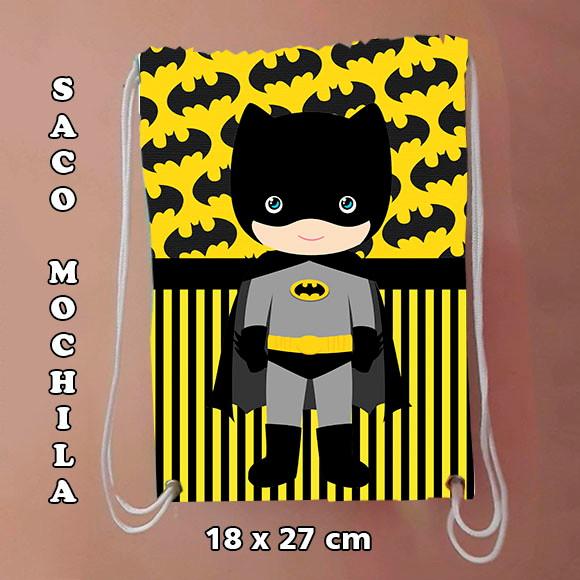 Mochila Sacolinha Mochilinha  sacochila Batman Cut