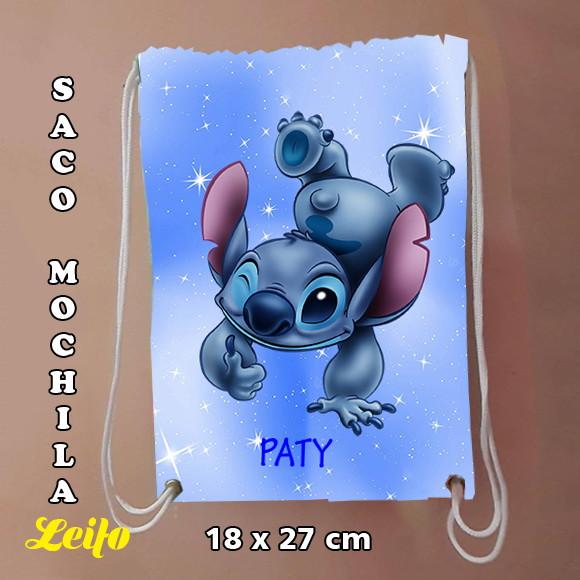 Mochila mochilinha sacochila sacolinha Stitch 18x27cm