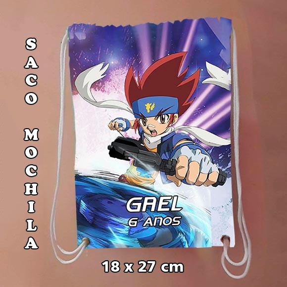 Mochilinha sacolinha sacochila mochila Beyblade 18x27cm