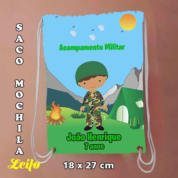 Mochilinha mochila sacochila sacolinha Acampamento Militar