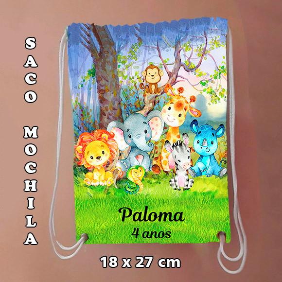 Mochilinha mochila sacolinha sacochila Safari 18x27cm