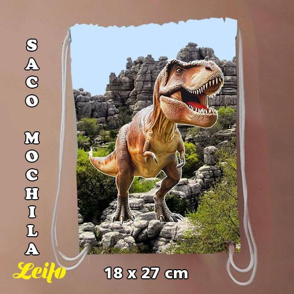 Mochilinha sacolinha mochila sacochila Dinossauro 18x27cm