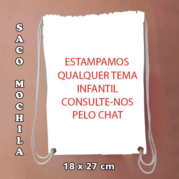 Mochilinha Sacochila sacolinha mochila personalizada 18x27cm