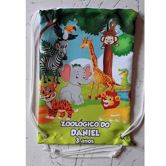 Mochilinha mochila sacolinha sacochila Safari 18x27cm