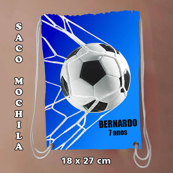 Mochila mochilinha sacolinha sacochila Futebol 18x27cm