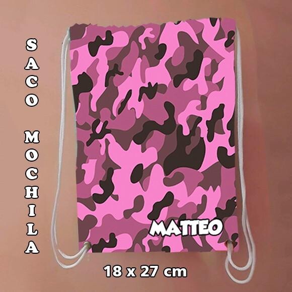 Mochilinha mochila sacochila sacolinha Camuflada (tecido Tactel)