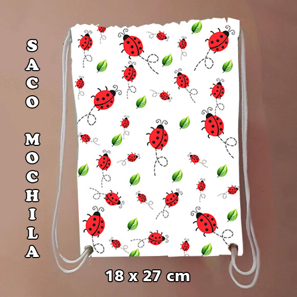 Sacolinha Mochilinha Sacochila Mochila saco personalizada Joaninh