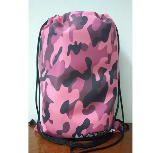 Mochila mochilinha sacochila sacolinha Camuflada (tecido Tactel) 