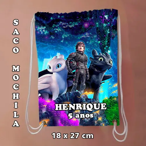 Mochila mochilinha sacochila sacolinha Como Treinar o Seu Dragão