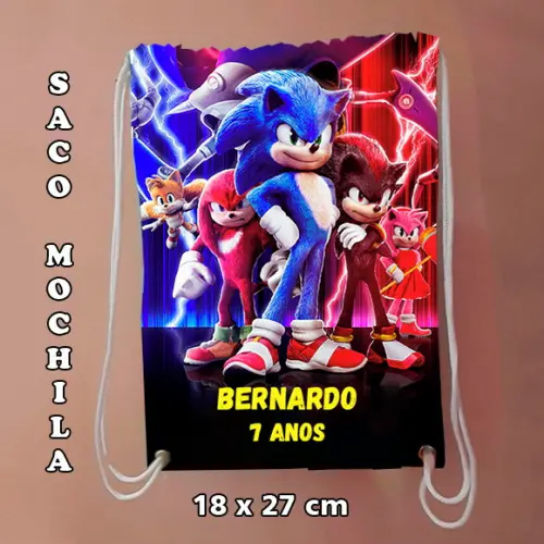 Mochilinha mochila sacochila sacolinha Sonic