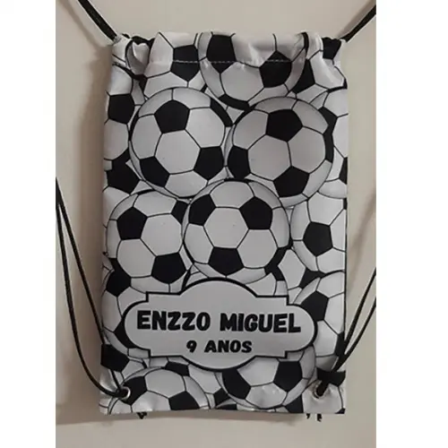 sacochila mochila mochilinha sacolinha  Futebol 18x27cm
