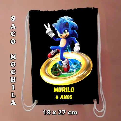 Mochilinha mochila sacochila sacolinha  Sonic
