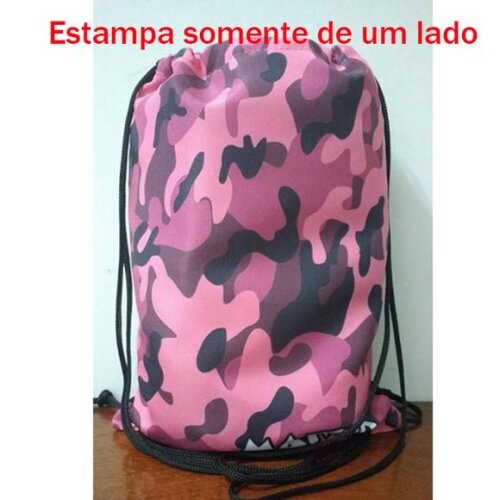 Mochilinha mochila sacochila sacolinha Camuflada (tecido Tactel)