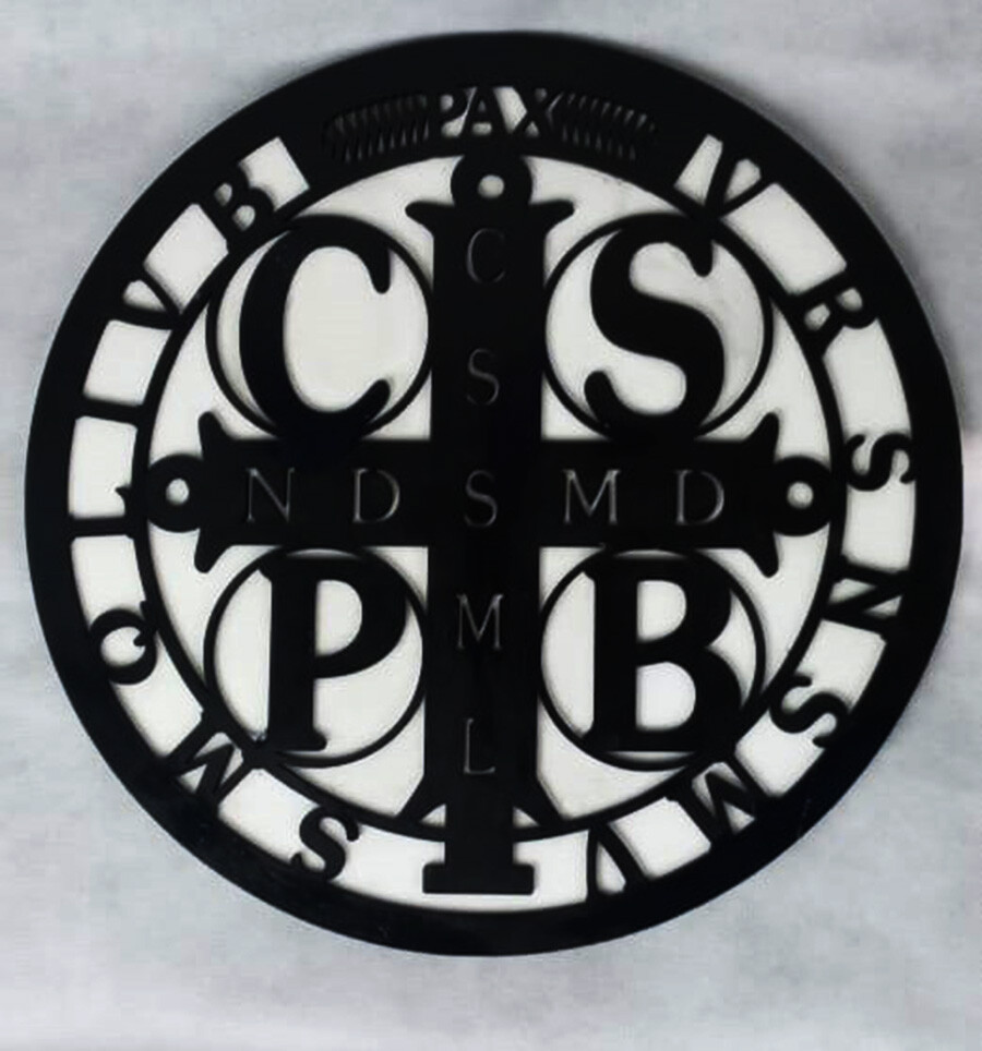 Escudo / Brasão de São Bento em MDF 29 cm – Decoração Relig
